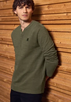 Zacht slub henley shirt