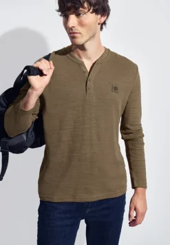Zacht slub henley shirt