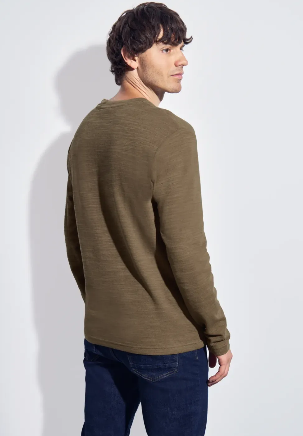 Zacht slub henley shirt