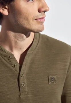 Zacht slub henley shirt
