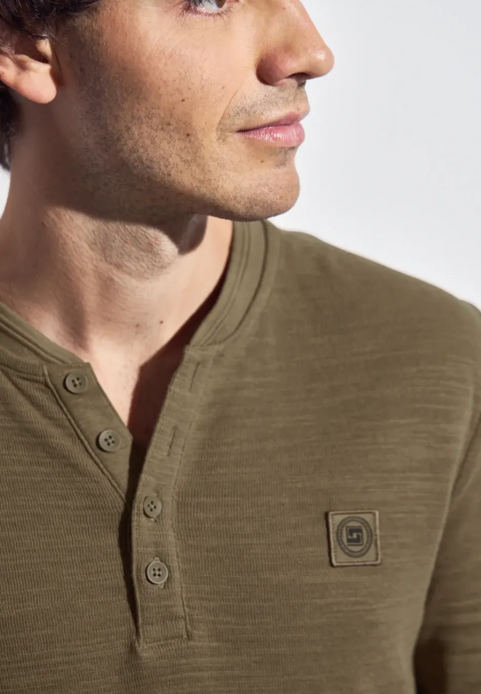 Zacht slub henley shirt