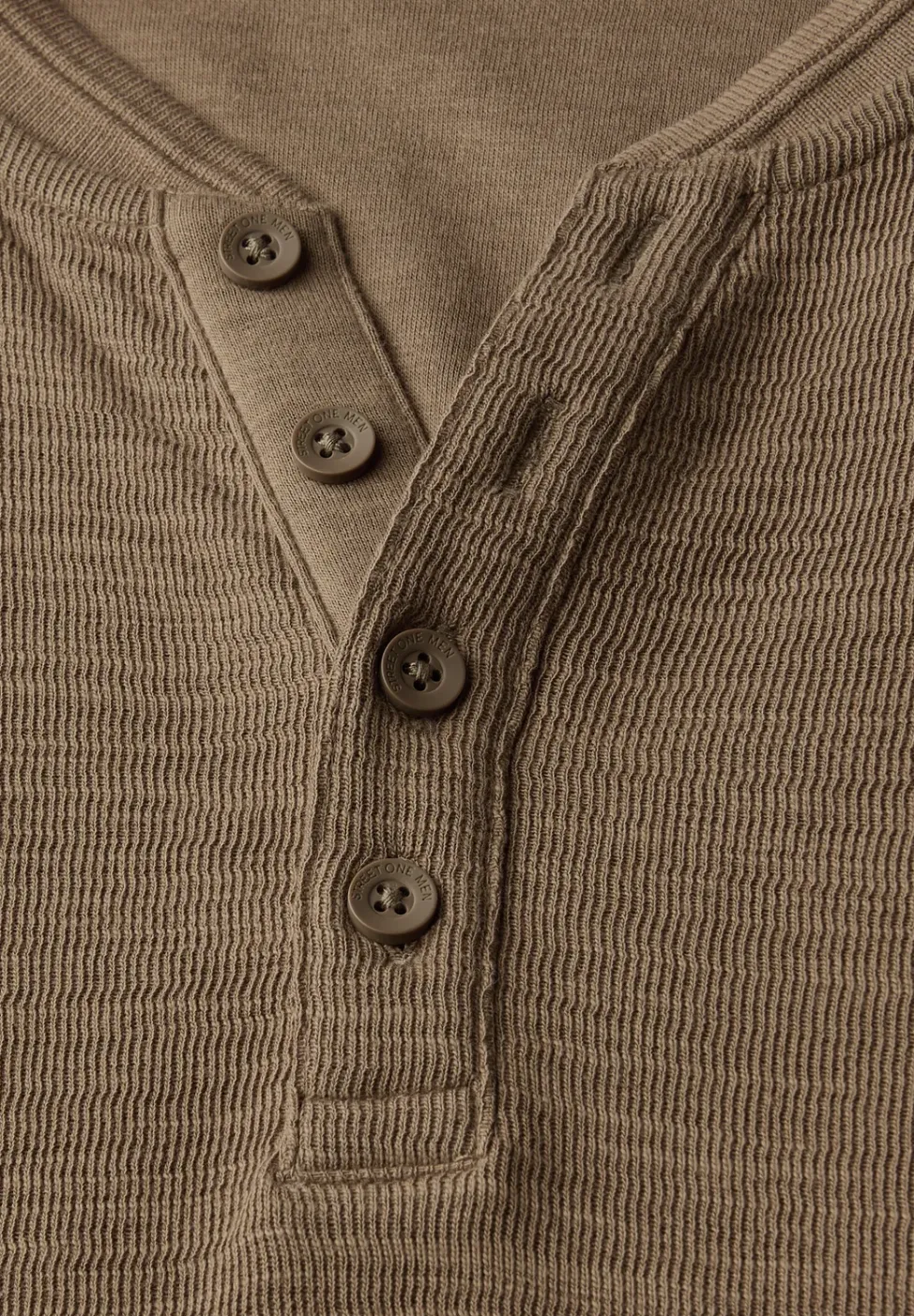 Zacht slub henley shirt