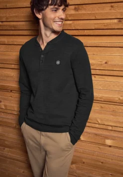 Zacht slub henley shirt