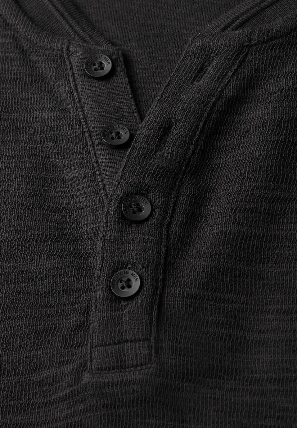Zacht slub henley shirt