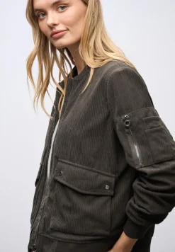 Zachte corduroy blouson