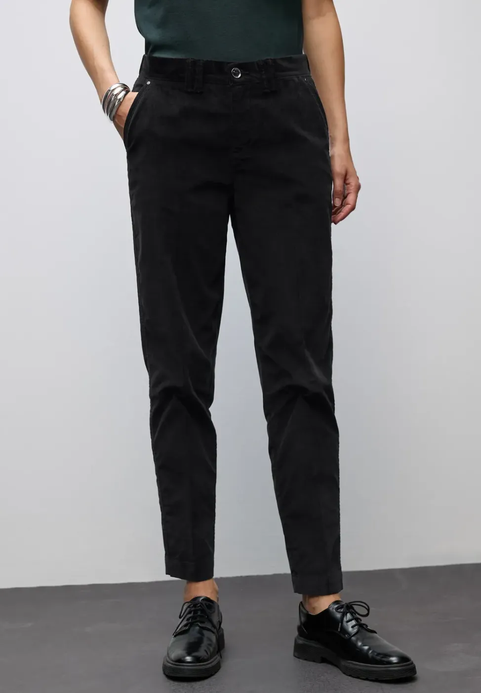 Zachte fluwelen chino