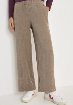 Zachte chenille broek Wide Legs