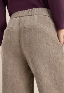 Zachte chenille broek Wide Legs