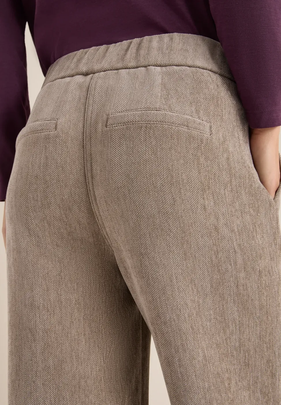 Zachte chenille broek Wide Legs