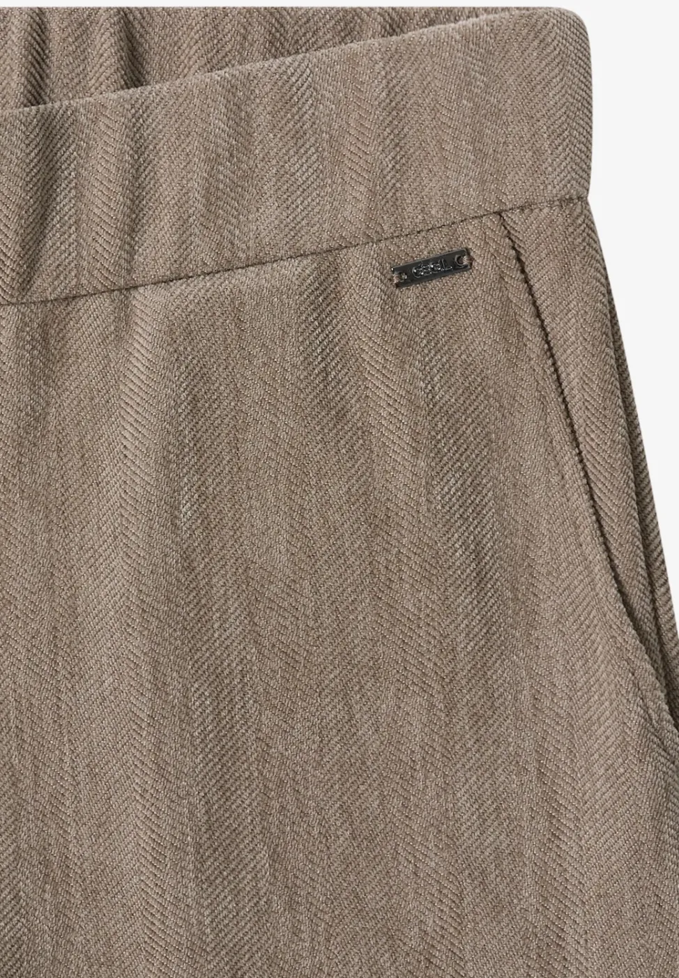 Zachte chenille broek Wide Legs