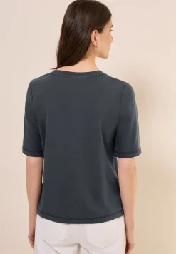 Zacht shirt met folieprint