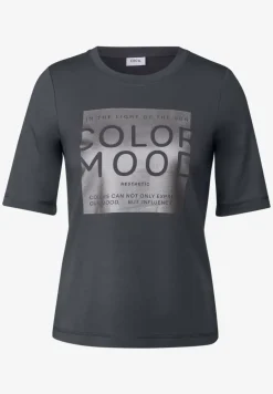 Zacht shirt met folieprint
