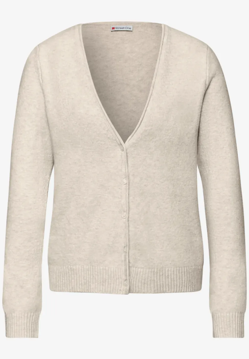 Zacht vest met V-hals