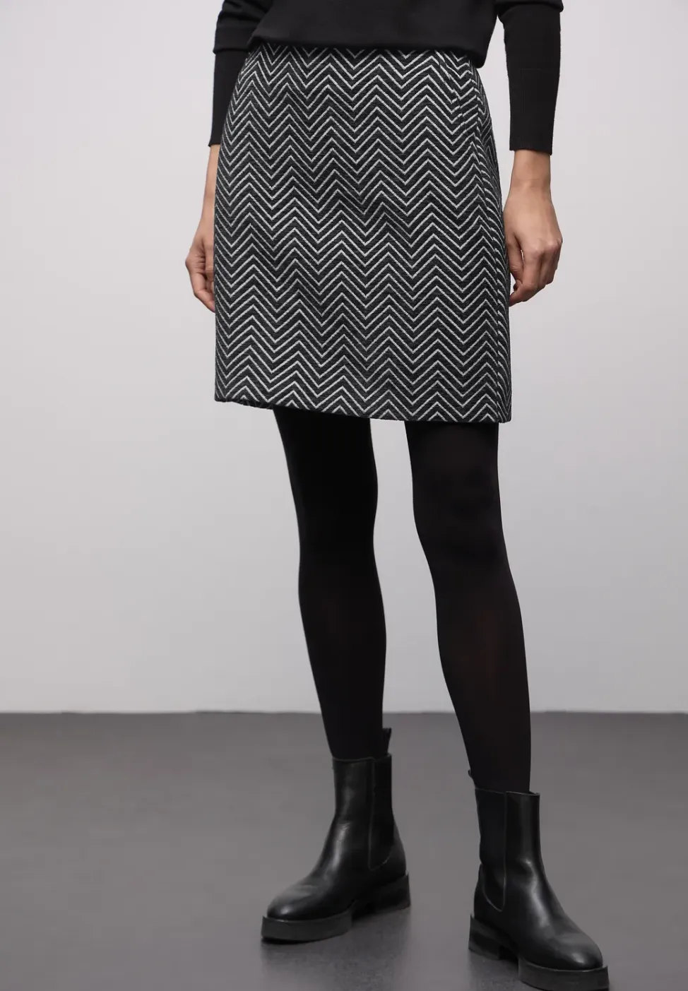Zigzag jacquard rok