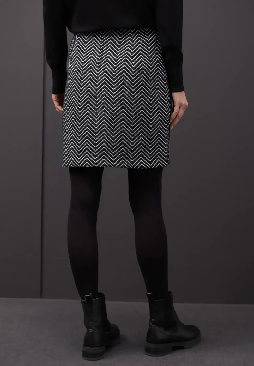 Zigzag jacquard rok
