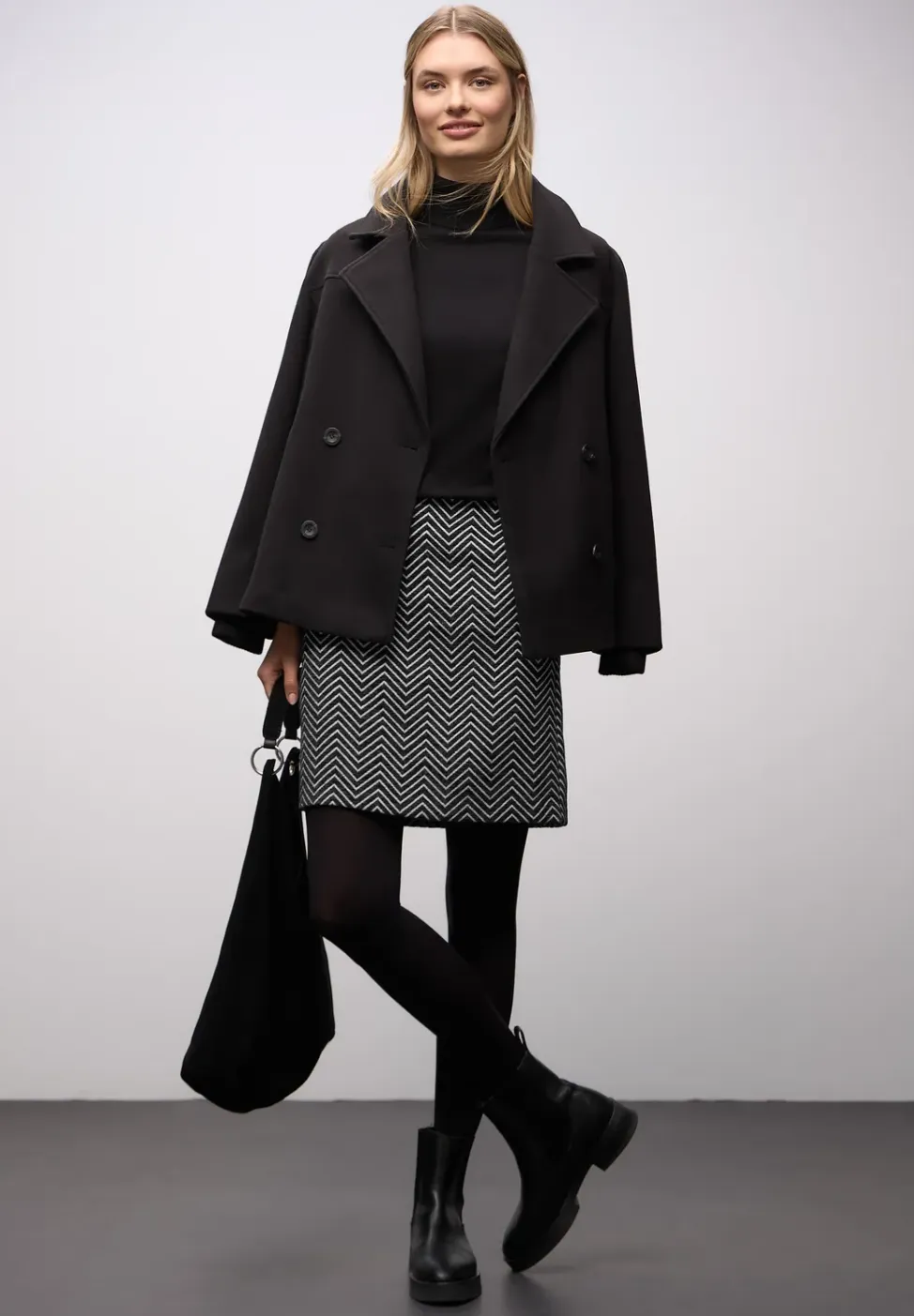Zigzag jacquard rok