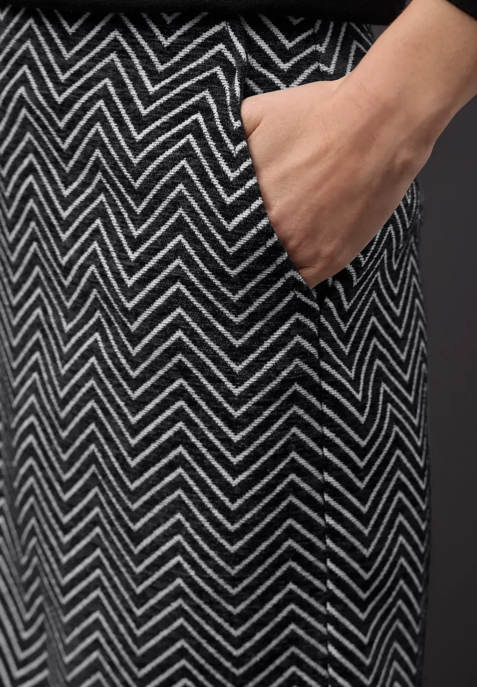Zigzag jacquard rok